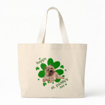 St Paddys Day Cairn Terrier Tote Bags