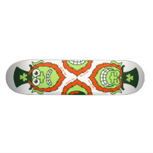 St Paddy's Day Leprechaun Grinning from Ear to Ear Skate Board Deck