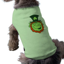 St Paddy's Day Leprechaun Laughing Doggie Shirt