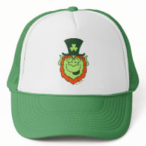 St Paddy's Day Leprechaun Laughing Trucker Hats