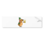 St Patrick bear drinking beer bumper stickers