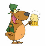 St Patrick bear drinking beer photo sculptures