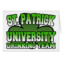 St. Patrick Drinking Team Greeting Card