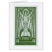 St. Patrick Irish Postage Stamp Card