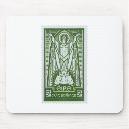 St. Patrick Irish Postage Stamp Mouse Mats