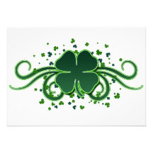 St. Patrick’s Day Shamrock Swirls Invitation