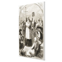 St. Patrick showing the people of Ireland the Four canvas prints