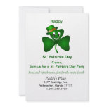 St. Patrick's Cartoon Shamrock Party  Invitation