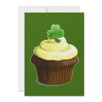 St. Patrick's cupcake invitation