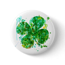 St. Patricks Day Abstract Shamrock Art Pins