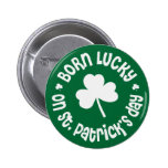 St. Patrick's Day Birthday Buttons