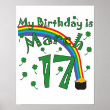 St. Patrick's Day Birthday Posters