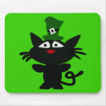 St Patrick's day: Black Cat mousepads