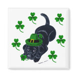 St. Patrick's Day Black Labrador Puppy magnets