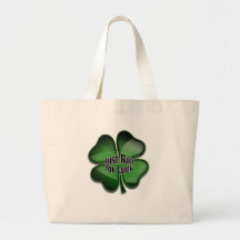 St. Patrick's Day Bling, rub for luck Tote Bags