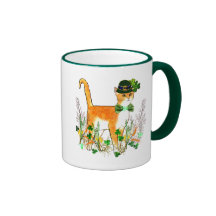 St. Patrick's Day Cat Coffee Mugs