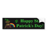 St. Patrick's Day Chocolate Lab Rainbow bumper stickers