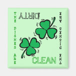 St. Patrick's Day  Clean Dirty Dishwasher Magnet
