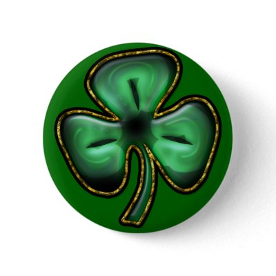 St. Patrick's Day Clover Button by RespectTheSoul