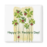st. patrick's day clover & ladybugs magnets