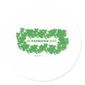 St Patricks Day Clovers - Green paddy celebrate stickers