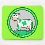 St. Patrick's Day Cow Shamrock Mousepad