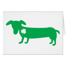 St. Patrick's Day Dachshund Greeting Cards
