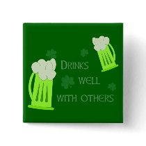 St Patricks Day Drinks Well Button