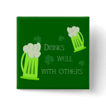 St Patricks Day Drinks Well Button