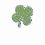 St. Patricks Day  Four Leaf Clover Long Sleeve embroidered shirts