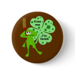 St. Patrick's Day Frog Button