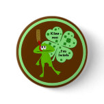 St. Patrick's Day Frog Button
