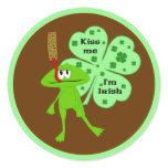 St. Patrick's Day Frog Sticker