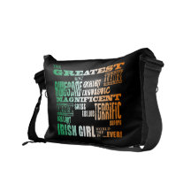 St Patrick's Day : Greatest Irish Girl in World Courier Bags