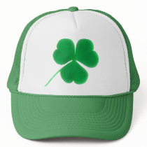 St. Patrick's Day Green Clover Trucker Hats