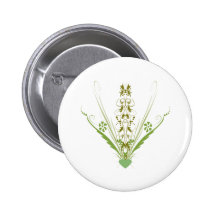 St. Patrick's Day Green Heart Art Pinback Button