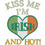 St. Patrick's Day Green Hot Irish T-Shirt embroidered shirts