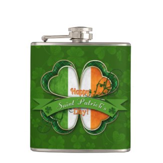 St. Patrick's Day - Happy St. Patrick's Day Flask