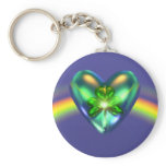 St. Patrick's Day Heart Charm Key Chains