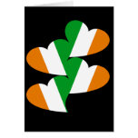 St patricks day hearts greeting card