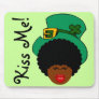 St. Patrick's Day Humor: Kiss Me. I'm Black Irish! Mousepads