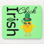 St. Patrick's Day Irish Chick mousepads
