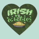 St. Patrick's Day Irish Cutie Pie Heart Sticker stickers