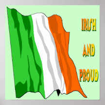 St Patrick's Day Irish Flag Poster