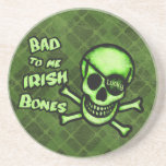 St. Patrick's Day Irish Pirate Skull  Coaster coasters