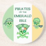 St. Patrick's Day Irish Pirate Skull  Coaster coasters