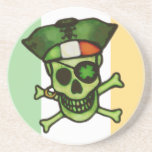 St. Patrick's Day Irish Pirate Skull  Coaster coasters