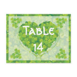 St. Patrick's Day Irish wedding table number postcards