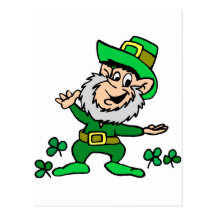 St. Patricks Day Leprechaun Post Card