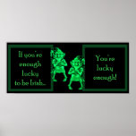 St Patrick's Day Lucky Enough Party Poster posters